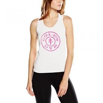 Vest Fitted Muscleback Gold's Gym – Para Mujer, Blanco, XL