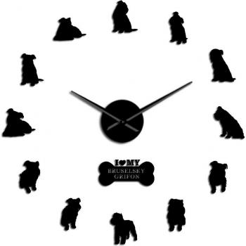 Griffon Bruxellois 3D Wall Clock