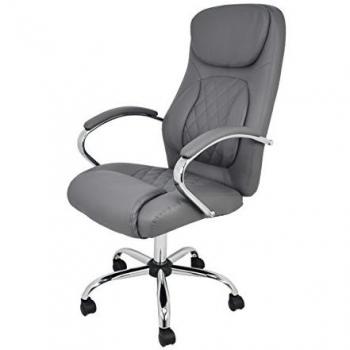 Furniture Style S.L. Silla de Oficina Ergonómica Ángela con Diseño Tradicional y Acabado en Piel Sintética