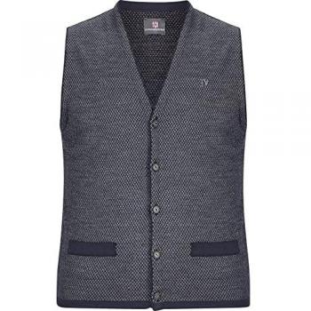 Dunkelblaue Strickweste TANE für Herren