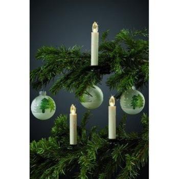 Hellum Christbaumkerze LED weiß 5 Stück IP20 Batteriebetrieben