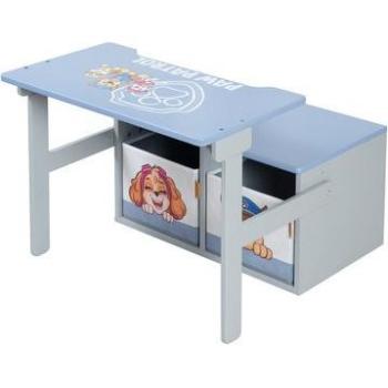 Bureau à bascule 2EN1 Pat'Patrouille – Banc avec deux boîtes de rangement (bleu-gris)