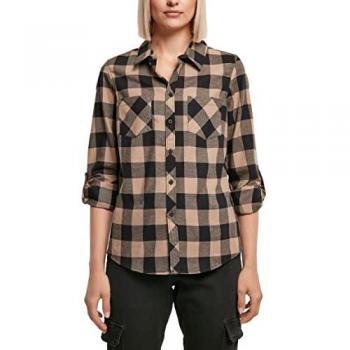 Camicia Urban Classic Donna Beige Scuro, Grigio Scuro e Nero
