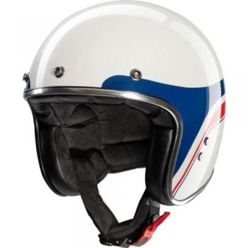 Redbike RB-803 Jet Casco de alta resistencia en combinación de blanco, rojo y azul