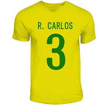 T-shirt Gildan Jaune Roberto Carlos (Brésil) LB (9-11 ans)