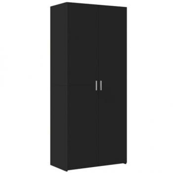 Armoire Haute VidexL Noir 80×42,5×185 cm – Buffet en Bois d'Ingénierie