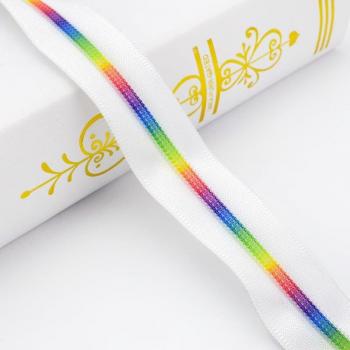 Meetee 5 # Farbige Zähne Nylon-Reißverschluss 20M Schwarz Weiß
