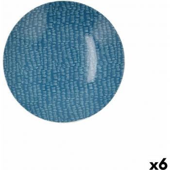 Ripple Design Blue Deep Plates by Ariane (20 cm, 6 Pieces)