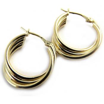 Elegant Trio Gold Hoops – 1.6 cm – Altesse