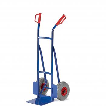 Stapelkarre Rollcart aus Stahlrohr mit Schaufelbreite 300mm und Vollgummi