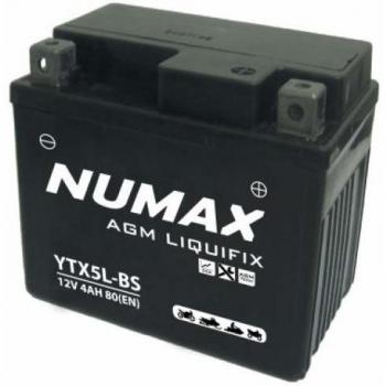 Batterie moto Numax AGM YT5LBS 12V 5Ah 70A