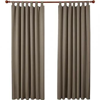 Deconovo Schlafzimmer Vorhang, 280x140 cm, blickdicht, 2er Set