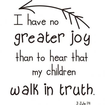 Ungiftiger Wandsticker 3 Johannes 1:4
