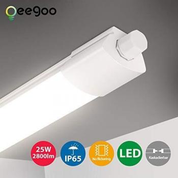 Oeegoo LED Feuchtraumlampe 120cm, 25W, 2800Lm, IP65