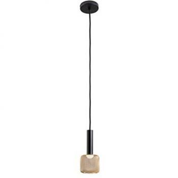 Lámpara Colgante Slim Sincro Regulable Negro Mate y Oro