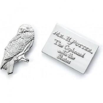 Harry Potter Letter Hedwig Badge Set (Pack of 2) One Size silver