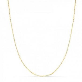 Cadena de oro 18 quilates forzada 45 cm con cubos eslabón 1 mm