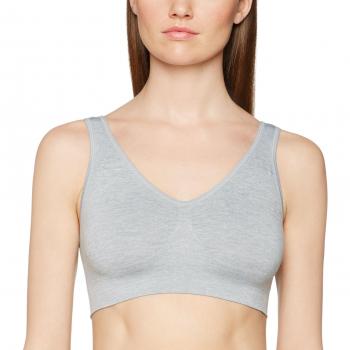 Brassière Dim Ecodim, Estilo Bralette, Gris Chiné, 90 A