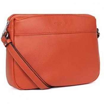 Sac porté travers Cuir CONFORT Orange Quin