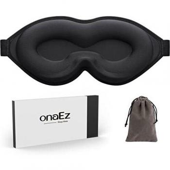 OnaEz Premium Schlafmaske für Frauen und Herren, 2023 Verbesserte 3D Nasenrinnen Design