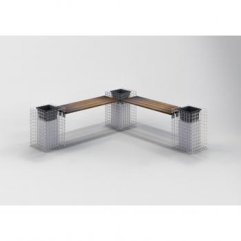 Banc de jardin décoratif Cumaru 205 cm x 60 cm