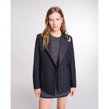 Chaqueta Maje de Traje Femenina con Pasador