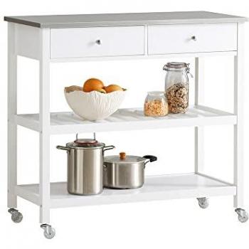 SoBuy Commercial FKW47 White Worktop Cart