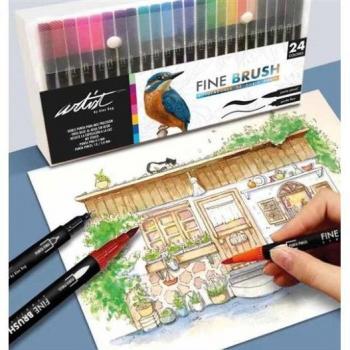 Rotuladores Fine Brush Gama Creative 2 Puntas 24 Colores