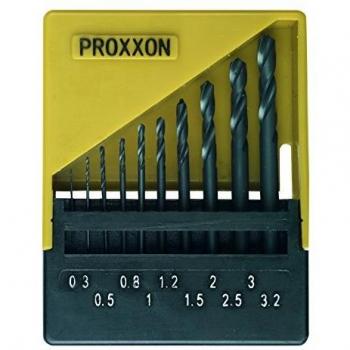 Proxxon Micromot 28‑874 10‑Pack Metal Twist Drills (HSS, 0.3–1.2 mm)