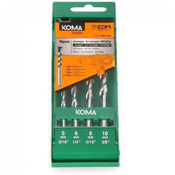 Set de 4 brocas Widia estándar 08742 KOMA TOOLS