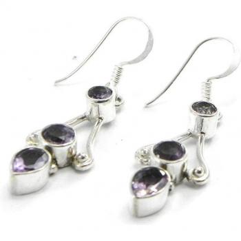 Ojal de Amatista Celestial en Plata