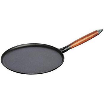 Sartén Crepera STAUB, Hierro Fundido, 28 cm, Negro