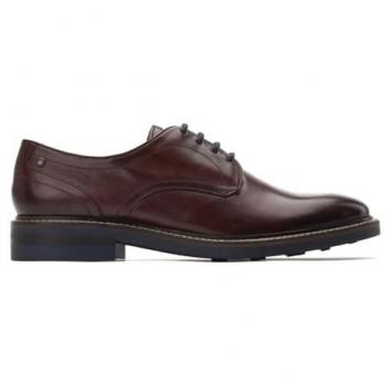 Base London Mawley Burnt Brown Leather Derby Shoes