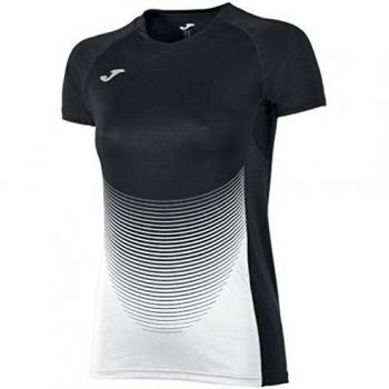 Joma Elite VI Schwarzwittriges Damen-Kurzarm-Shirt S