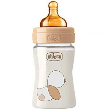 Chicco Original Touch Biberon in Vetro Unisex Bianco Flusso Lento 150ml 1 Pezzo