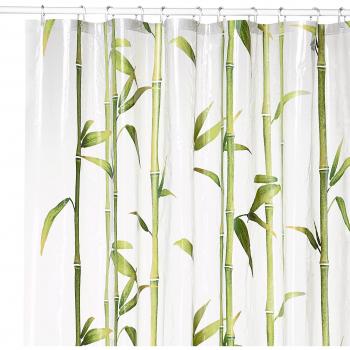 Rideau de douche vert, 180×200 cm – Bambou PEVA