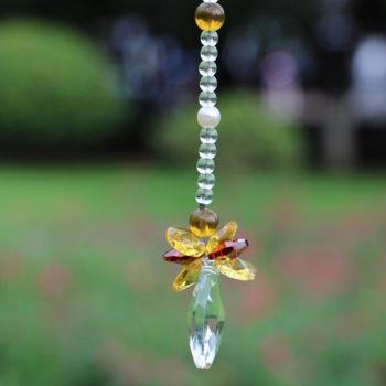 Guirnalda de 8 prismas de cristal, atrapa luz y péndulos Feng Shui de 38mm