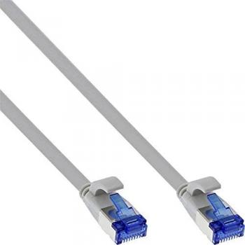 Cable de red plano Cat6a 20 m U/FTP gris