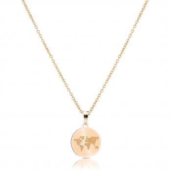 GD GOOD.designs EST. 2015 Collier du Monde avec chaîne Longueur 45cm (Doré)