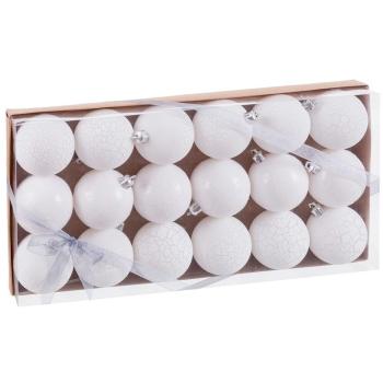 Bolas de Adorno Navideño Blancas Ø 4 cm (18 Unidades)