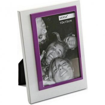 Aluminio Foto-Encaje Blanco-Morado 24,2 cm