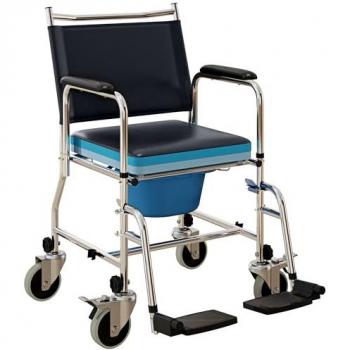 Comfort Shower Wheelchair with Padded Seat