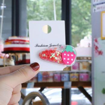 Nouvelles Pinces à Cheveux Fruit Sequin – Princesse Colorée pour Filles