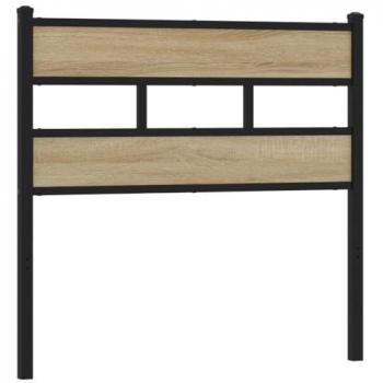 Kopfteil 80 cm Sonoma-Eiche Eisen und Holzwerkstoff