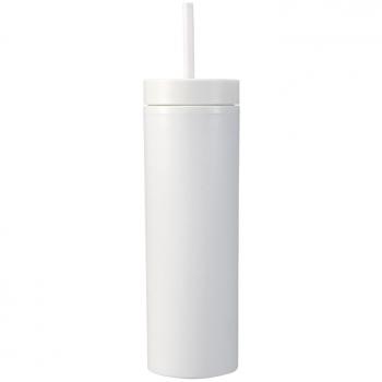 Mug Isotherme 16OZ Blanc avec Couvercle