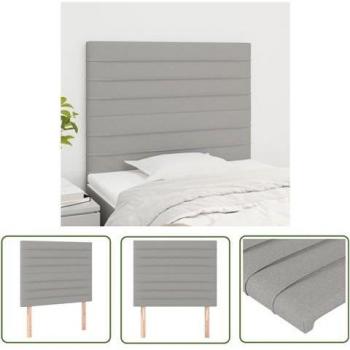 Stoffkopfteil 2 Stk. Grau 80x5x78/88 cm