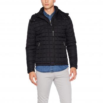 Chaqueta Deportiva Superdry Box Quilt Fuji con Capucha, Hombre, Negro