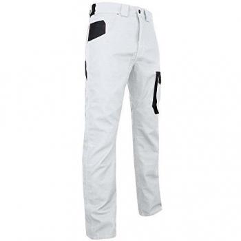 Pantaloni da pittore bicolore con tasche LMA Bianco/Grigio 52