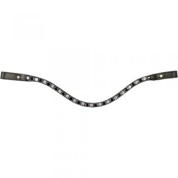 Amazing HKM Browband Black & Silver Full
