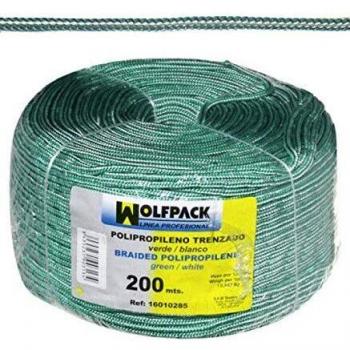 Cuerda Trenzada Polipropileno 200 m Blanca/Verde